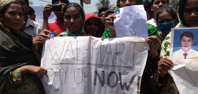 Manifestation contre Walmart en Inde